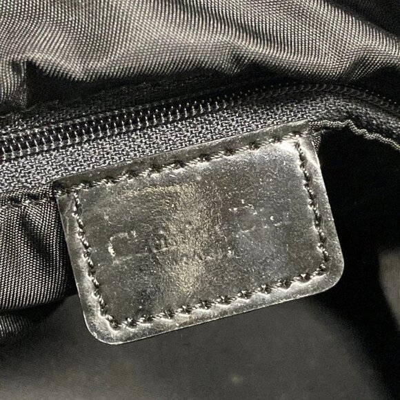 Auth DIOR/ChristianDior Trotteur Black Cream Dark Gray PVC Patent Leather - Picture 12 of 16